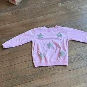 Rabbit Skins  Pink/purple Sweatshirt With Stars Pink Pink Pink